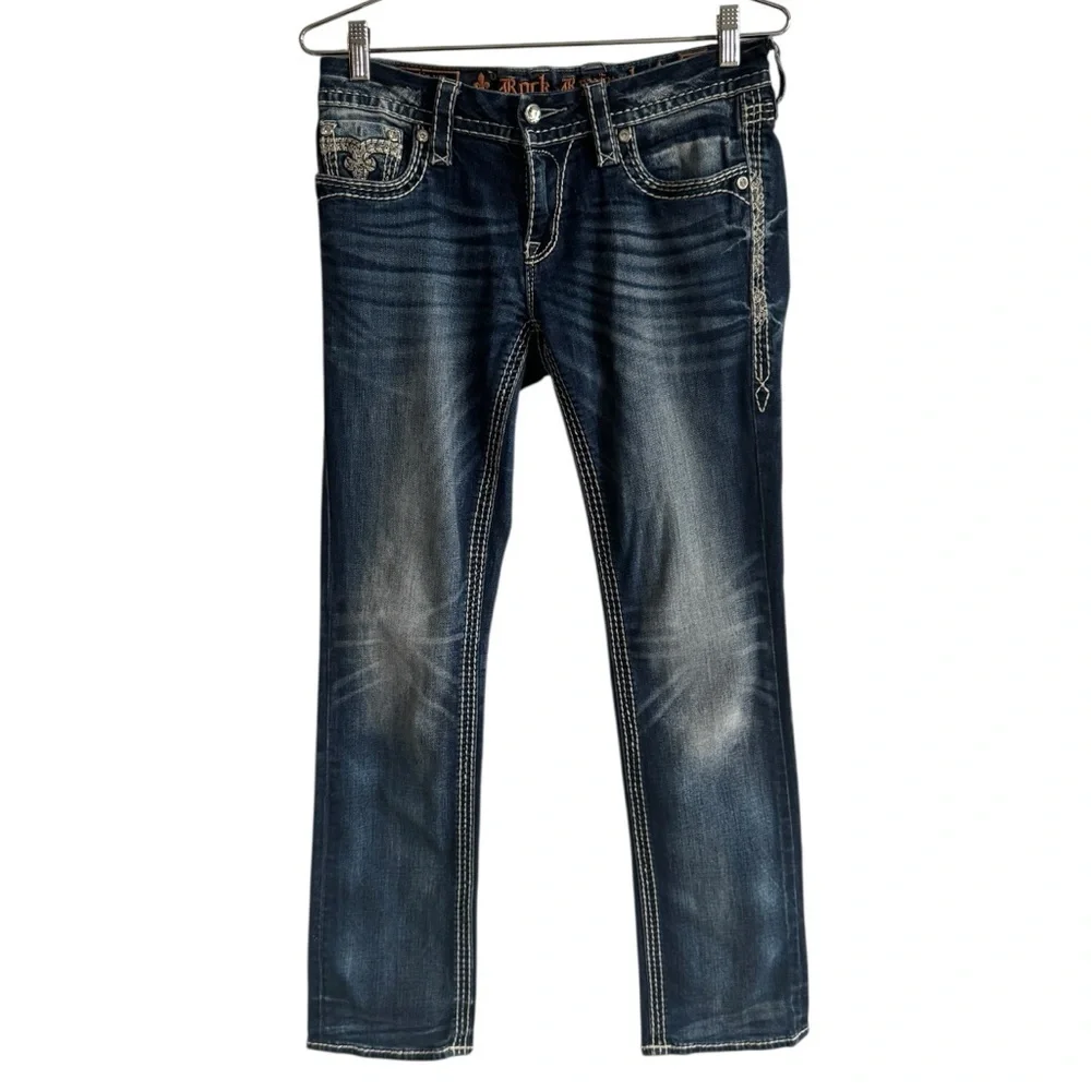 Rock Revival Berry Straight Stretch Jean, Size 28